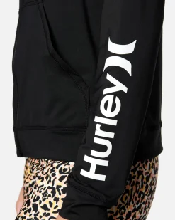 Women Hurley Rashguards & Surf Shirts|Rashguards & Surf Shirts*One And Only Solid Long Sleeve Zip Hoodie Rashguard
