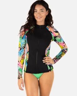 Women Hurley Rashguards & Surf Shirts|Rashguards & Surf Shirts*Paradise Zip Front Rashguard
