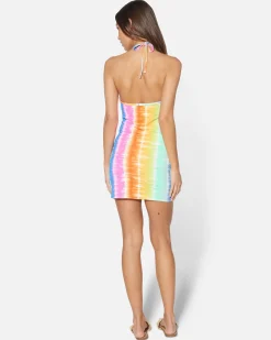 Women Hurley Dresses & Rompers*Rainbow Ombre Halter Mini Dress