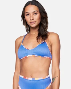 Women Hurley Bikini Tops|Bikinis*Retro Block Cross Back Bikini Top