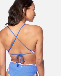 Women Hurley Bikini Tops|Bikinis*Retro Block Cross Back Bikini Top