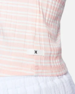 Women Hurley Tops & T-Shirts*Rib Short Sleeve Henley T-Shirt