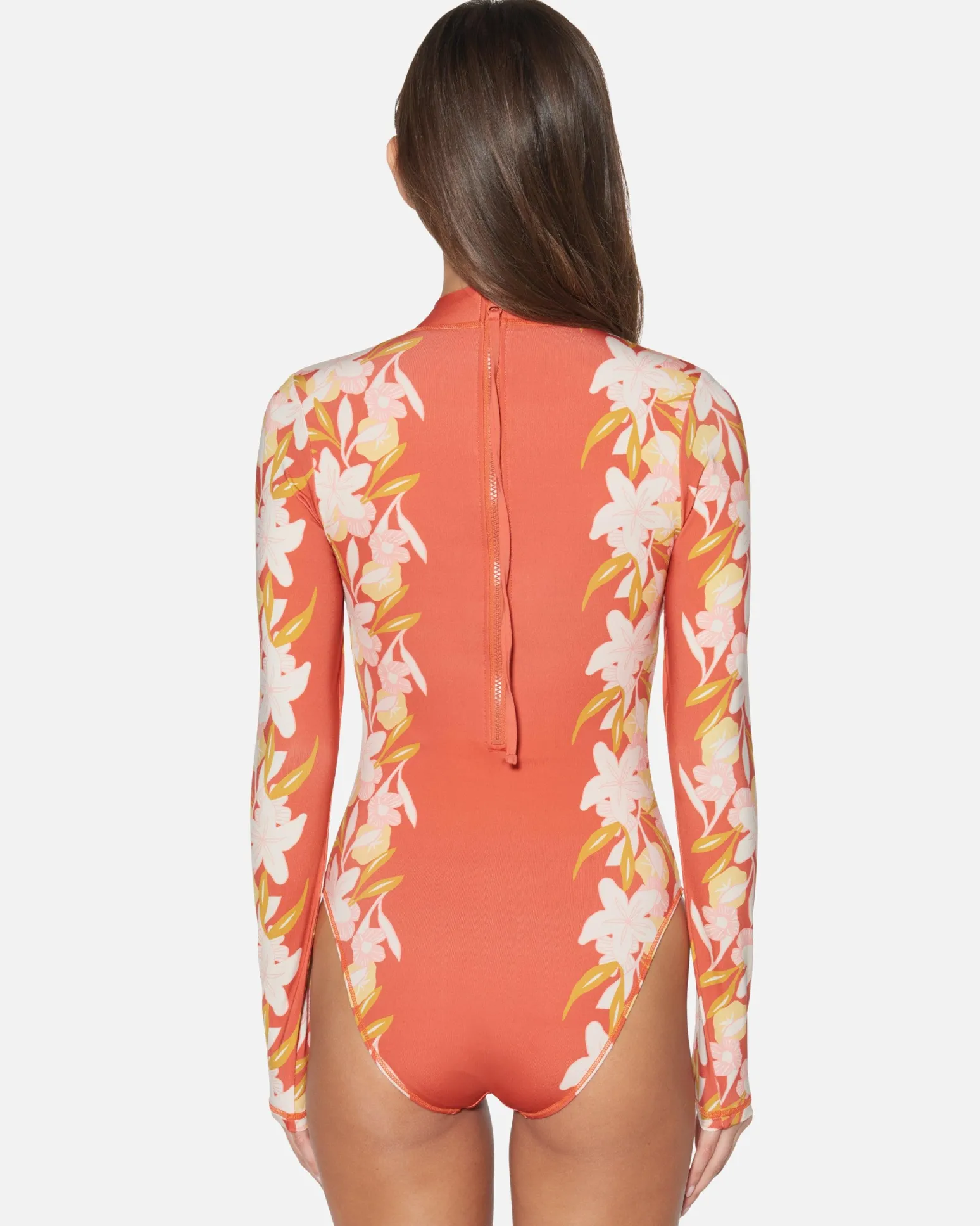 Women Hurley One Piece*Sand Dollar Long Sleeve Zip Back Moderate Surf Suit