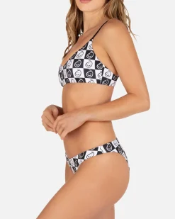 Women Hurley Bikini Bottoms|Bikinis*Smiley Check Reversible Scoop Bottom