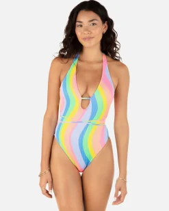 Women Hurley One Piece*Soft Waves Cheeky One Piece