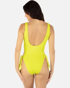 Women Hurley One Piece*Solid Scrunch Cheeky One Piece