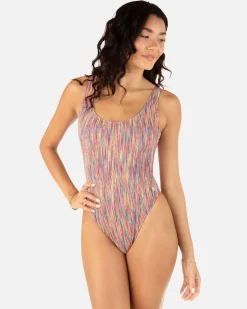 Women Hurley One Piece*Spacedye Scrunch Cheeky One Piece