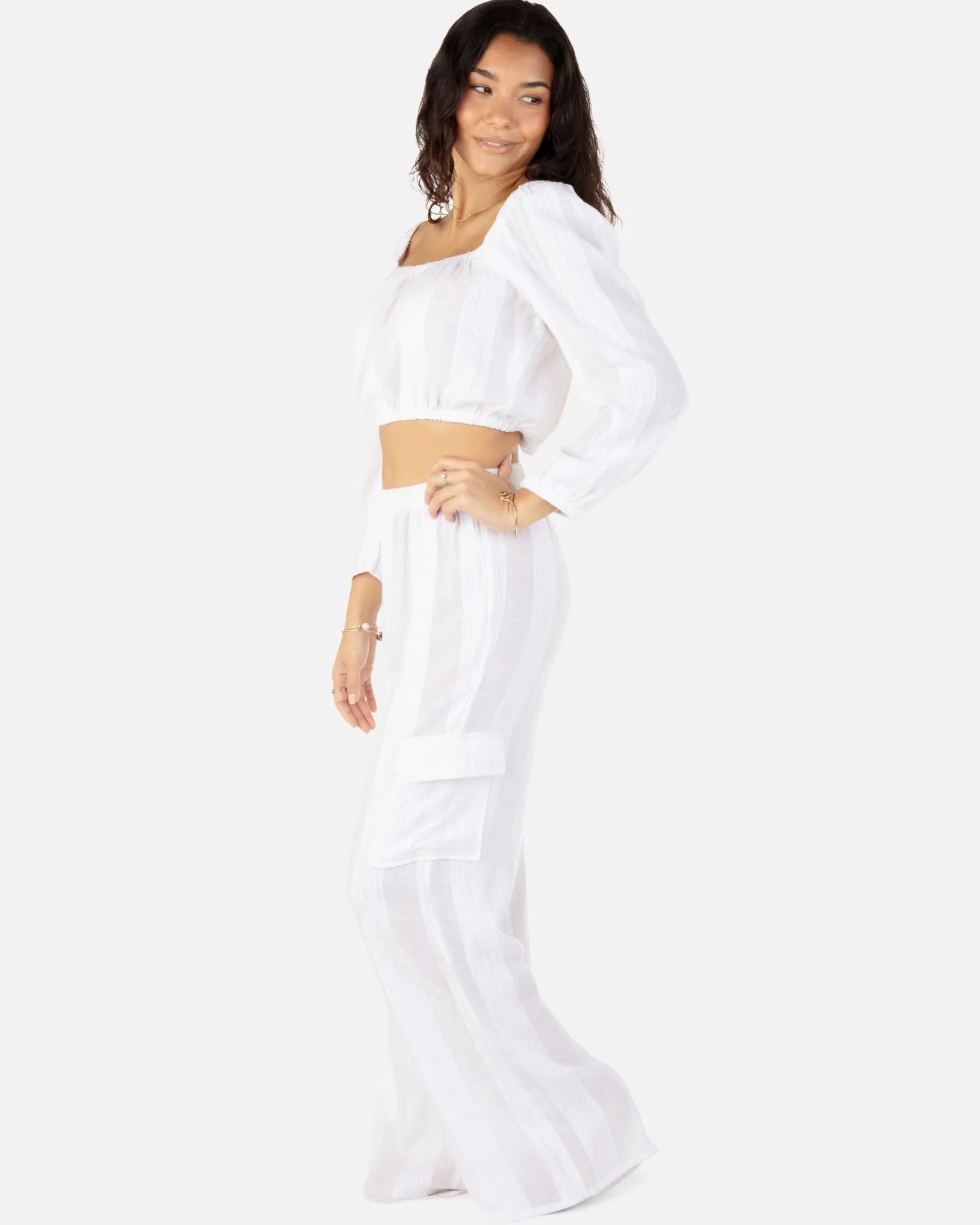 Women Hurley Shorts & Bottoms*Stripe Gauze Cargo Beach Pant