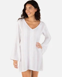 Women Hurley Dresses & Rompers*Stripe Gauze Long Sleeve Tunic