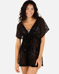 Women Hurley Dresses & Rompers*Summer Crochet Hooded Dress