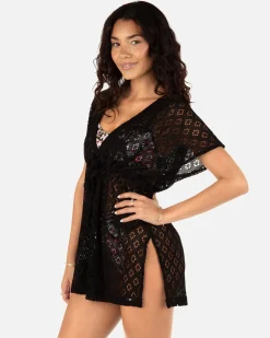 Women Hurley Dresses & Rompers*Summer Crochet Hooded Dress