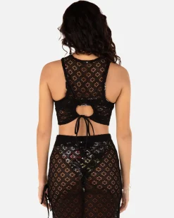 Women Hurley Tops & T-Shirts*Summer Crochet Tie Back Top