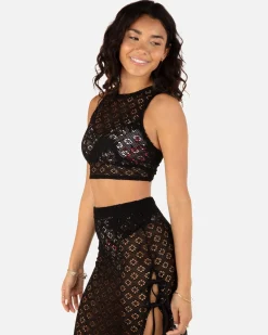 Women Hurley Tops & T-Shirts*Summer Crochet Tie Back Top