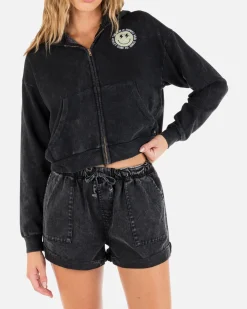 Women Hurley Hoodies & Fleece*SUNSHINE SMILEY ZIP-UP HOODIE