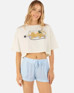 Women Hurley Tops & T-Shirts*Tropical Spirits Boyfriend Crop Tee