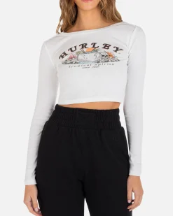 Women Hurley Tops & T-Shirts*Tropical Spirits Long Sleeve Baby Tee