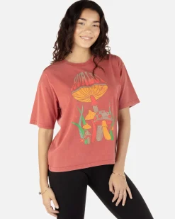 Women Hurley Tops & T-Shirts*Whimsical Toad Slim Boyfriend Tee