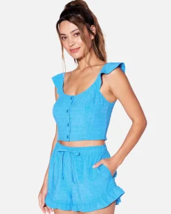 Women Hurley Tops & T-Shirts*Window Pane Crop Top