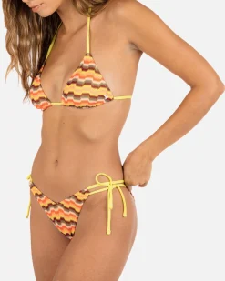 Women Hurley Bikini Bottoms|Bikinis*ZUMBA STRIPE CHEEKY SIDE TIE BOTTOM