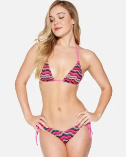 Women Hurley Bikini Bottoms|Bikinis*Zumba Stripe Side Tie Cheeky Bottom